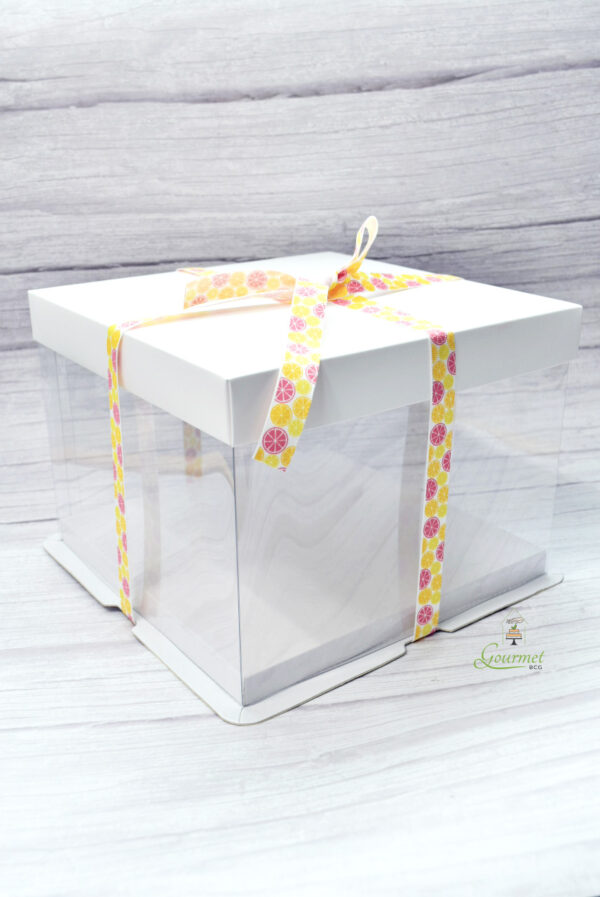 Boîte à gâteaux transparente carré Hauteur 16 à 18 cm – Image 2