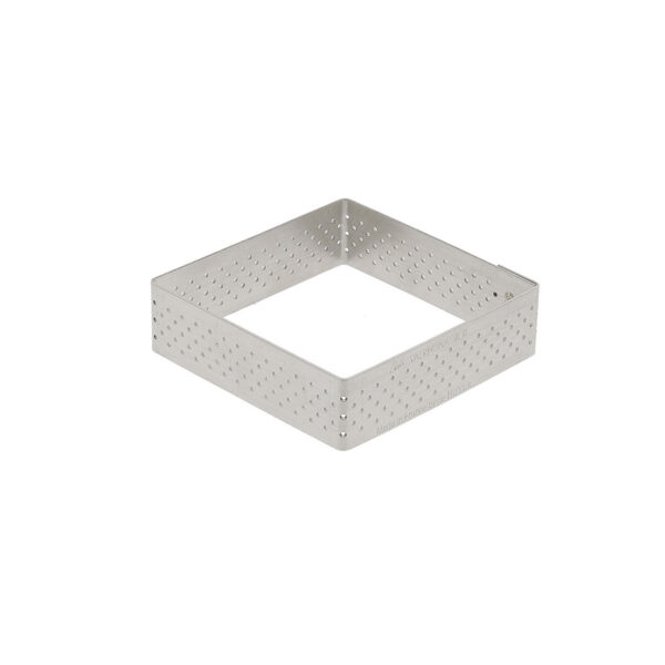Carré à tarte perforé Valrhona  Individuel 8x8cm Hauteur 2cm – Image 2